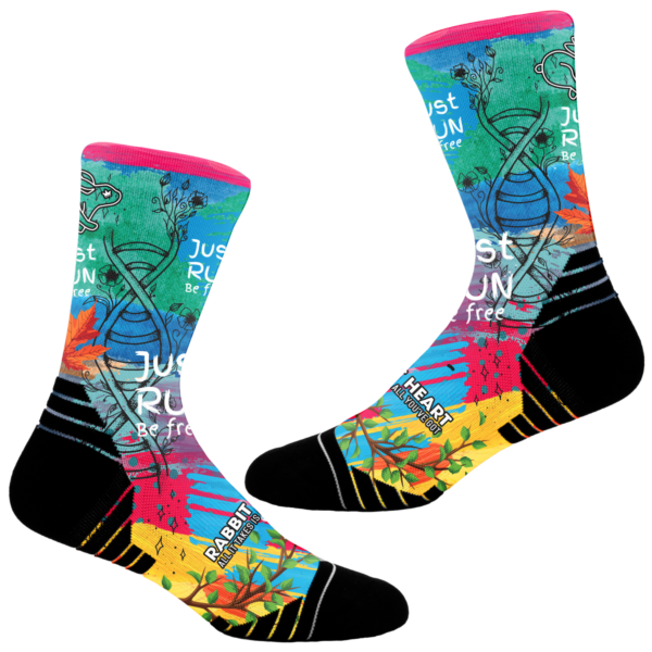 Just Run. Be Free. DNA Running Socks